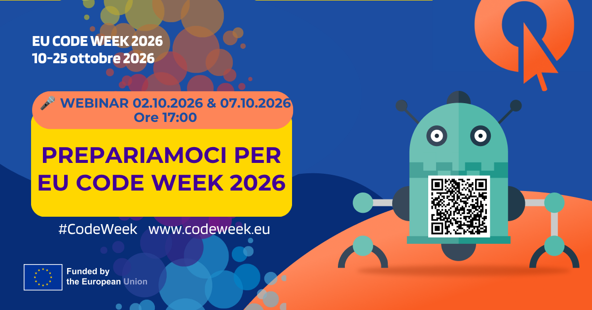 Prepariamoci a EU Code Week 2026: due appuntamenti con l’Ambassador Alessandro Bogliolo 