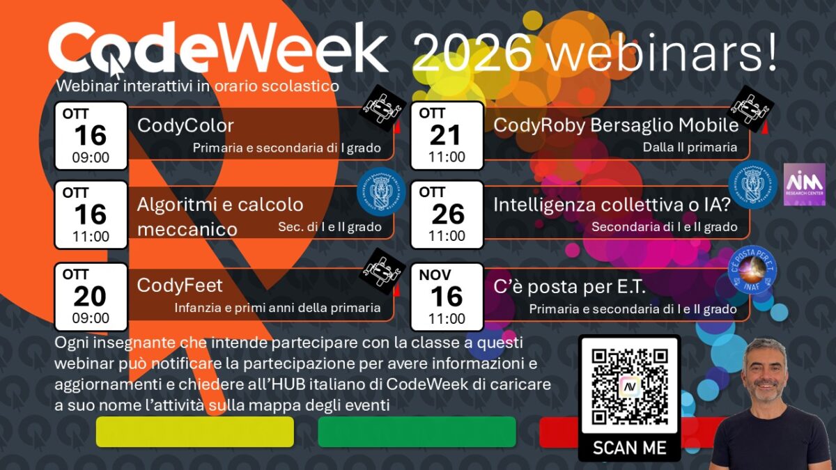 Webinar interattivi per le scuole 2026 